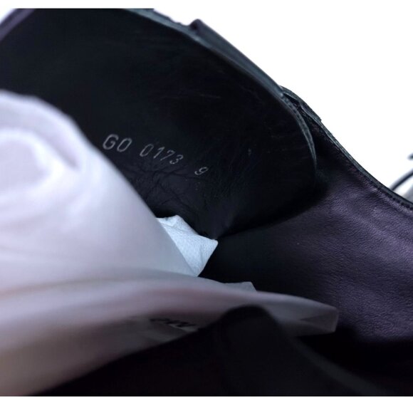 Louis Vuitton Mens Black Front Row Leather Sneakers LV Size 9 | US 10 - Picture 9 of 10